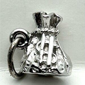 Lucky Money Bag Charm - Sterling Silver
